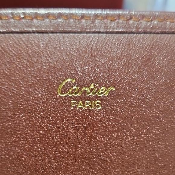 Vintage Cartier Signature Trifold Kisslock Checkbook Holder Wallet - Picture 3 of 12